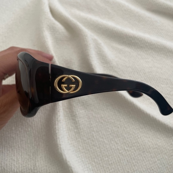 GUCCI GG2966/S 08670 62mm Brown Havana Butterfly Oversized Sunglasses Italy - Picture 1 of 7